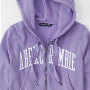 Abercrombie and fitch purple zip up hoodie